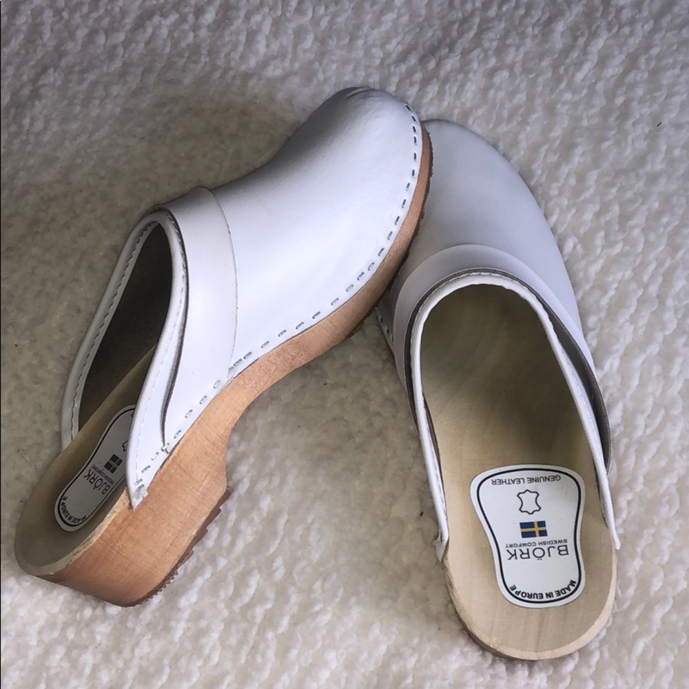 White classic Björk Clogs